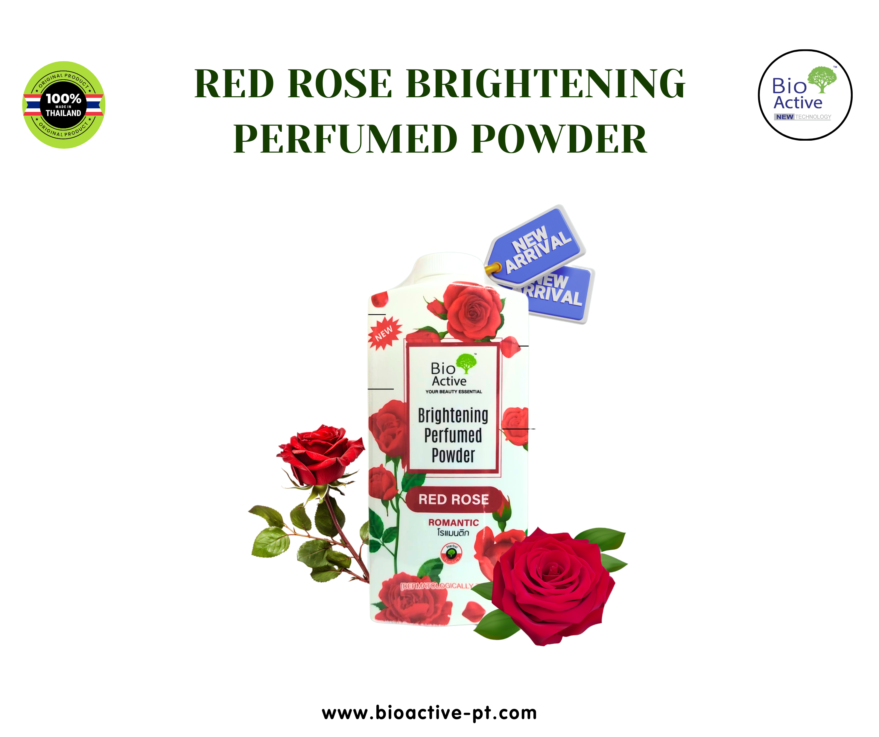 Bio Active Brightening Perfumed Powder Red Rose
