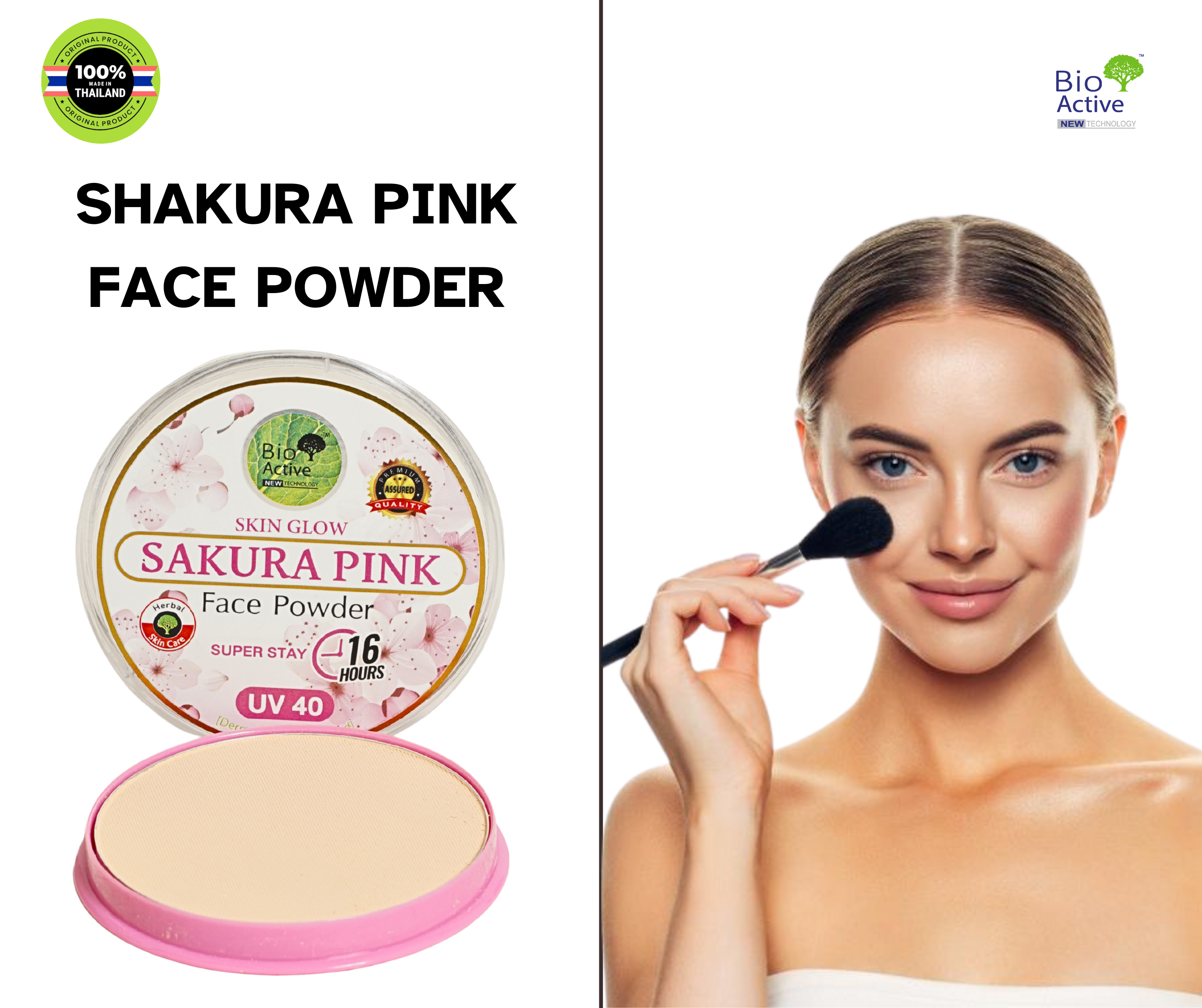 Bio Active Sakura Pink Face  Powder