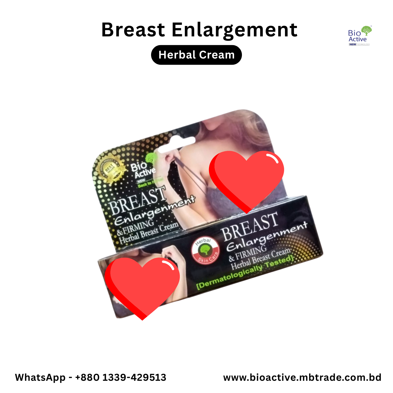 Bio Active Breast Enlargement & Firming Herbal Cream